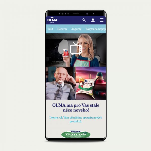 Webové stránky mlékárny OLMA
